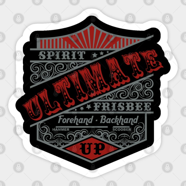 Ultimate Frisbee Vintage Sticker by CTShirts